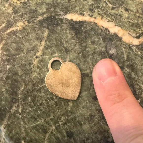 Tiffany & Co. vintage Sterling Heart-Shaped Dog Tag Pendant Rare Y2K